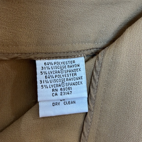 Talbots beige stretch trousers / slacks size 8 - Picture 4 of 7